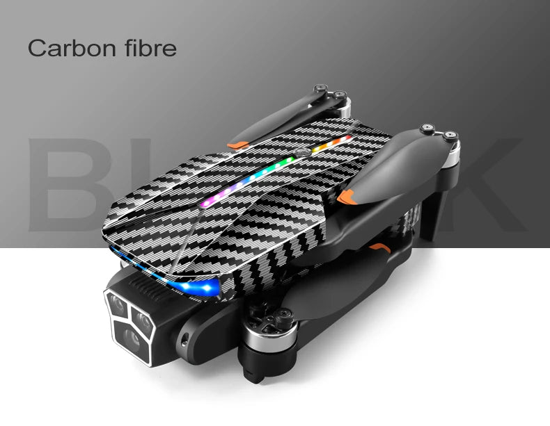 The D9 drone is equipped with gradient LED streamer,brushless motor,EIS electronic stabilization system,2.4GHz anti-interference