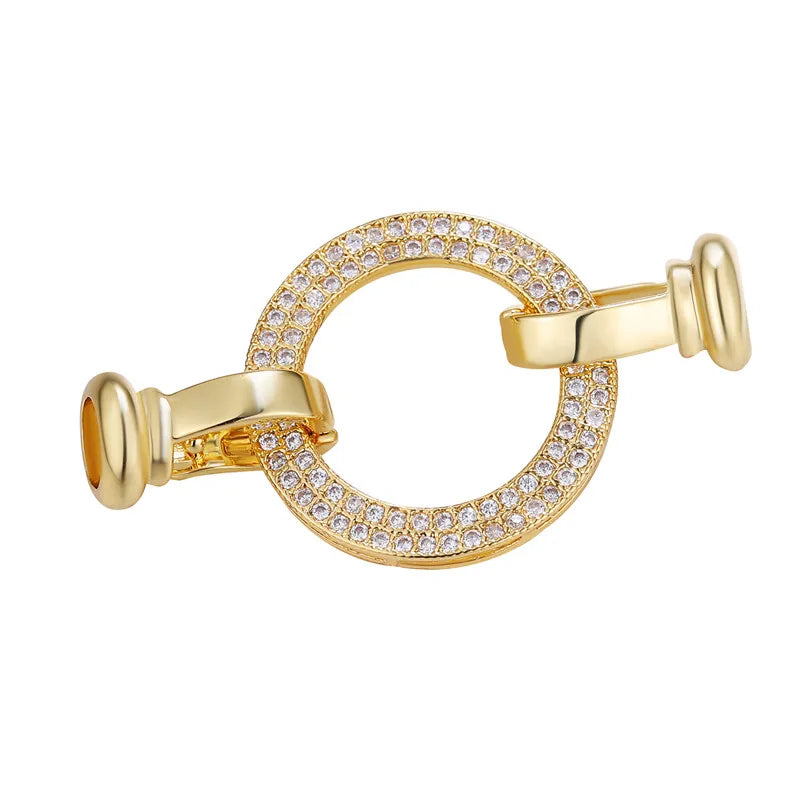 JUYA DIY Handmade Jewelry Findings Cubic Zirconia Fastener Clasps Connectors Accessories For Fashion DIY Jewelry Making Supplies