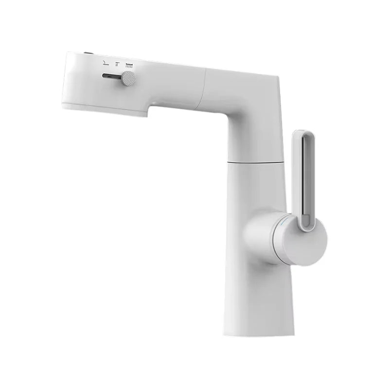 Smart Brass 360 Degree Rotating Desk Mounted Basin Tap Digital Display Pull Out Basin Faucet