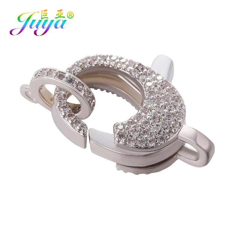 Juya 18K Real Gold Plated Accessories DIY Needlework Beads Pearls Jewelry Making Fastener Closures Lobster Lock Clasps Supplies