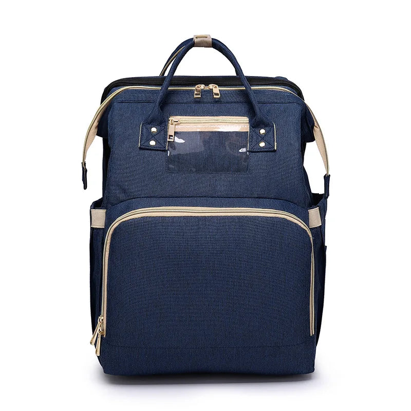 Mummy Maternity Nappy Bag Large Capacity Portable Folding Travel Beds Baby Stuff Mommy Bag Women Outdoor Stroller Backpack