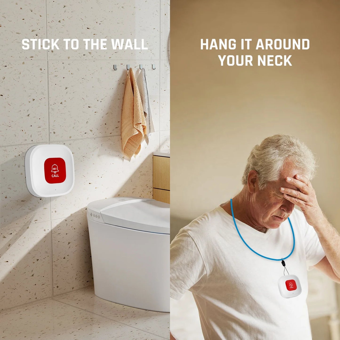 Tuya Smart WiFi SOS Button Wireless Emergency Call Button for Children Elder Caregiver Patient Alert WiFi Emergency Call Button