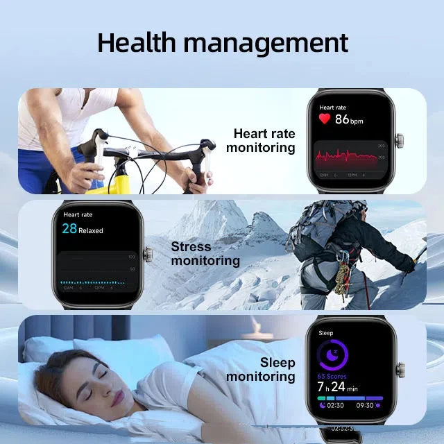 2024 GTX10 Fashion Smart Watch 390*450 Flash Alexa Voice IP68 Waterproof BT Call/answer Health Tracker for IOS Android