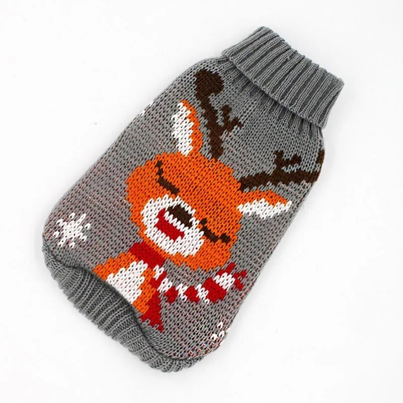 Christmas Cartoon Dog Clothes Warm Cat Sweater For Small Dogs Sweater Pet Clothing Coat Knitting Crochet Cloth Jersey Perro 30S1