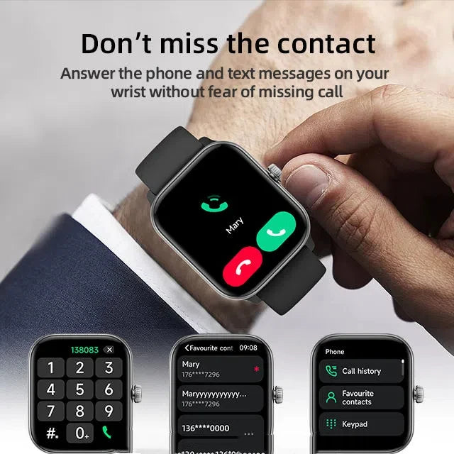 2024 GTX10 Fashion Smart Watch 390*450 Flash Alexa Voice IP68 Waterproof BT Call/answer Health Tracker for IOS Android