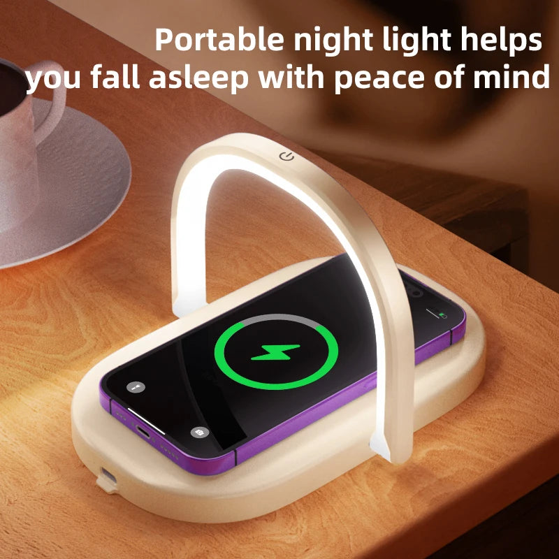 Mart Wireless Charger Table Lamps LED Night Light Bedside Desk Lamp 2024 Dropshipping Products Portable