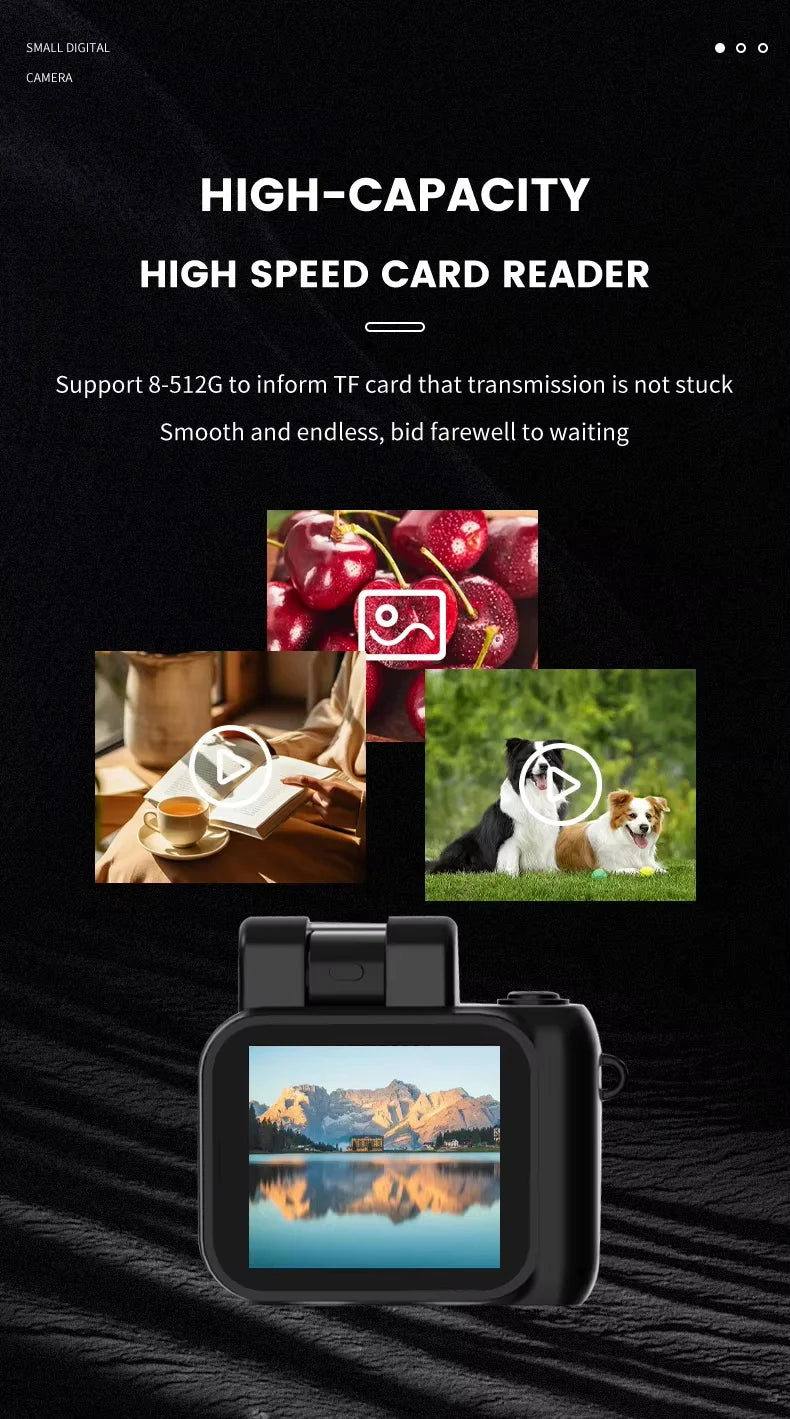 Look at the Camera Freeze the Time Useful Mini Camera Y4000 with 1.44 Inch High-definition Display Screen Support 512G Kids