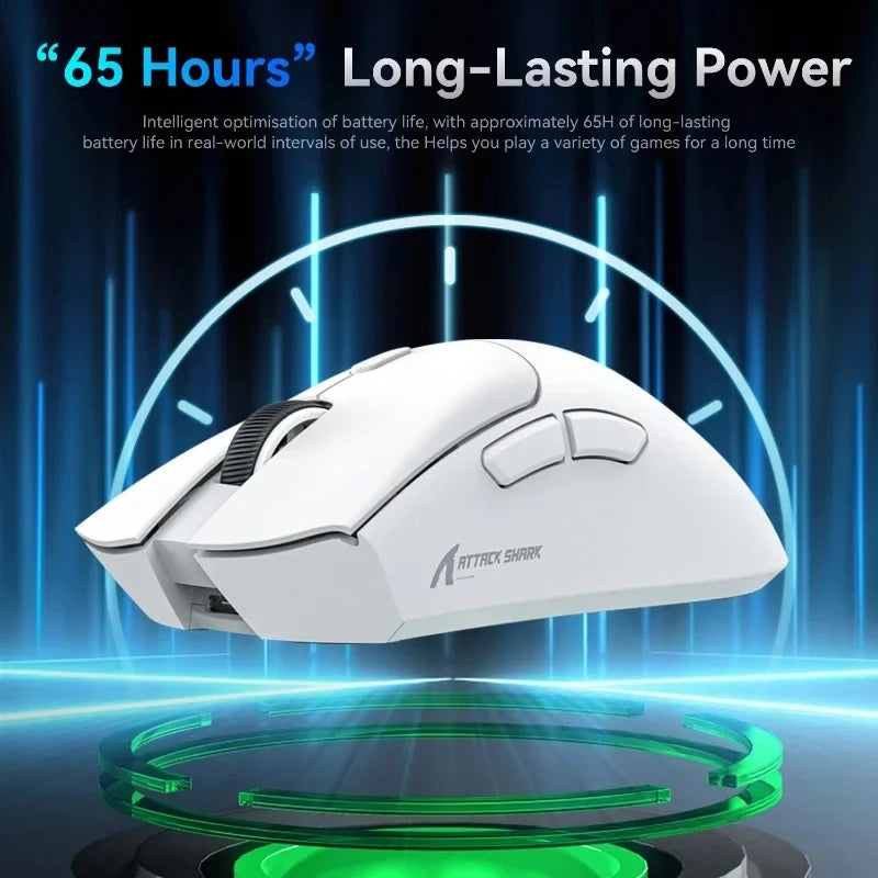 R1 Superlight Mouse BT 2.4G Wireless Gaming Mouse PixArt PAW3311 Gaming Sensor 6 Adjustable DPI for Office Game