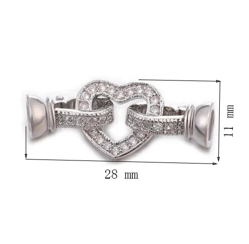 JUYA DIY Handmade Jewelry Findings Cubic Zirconia Fastener Clasps Connectors Accessories For Fashion DIY Jewelry Making Supplies