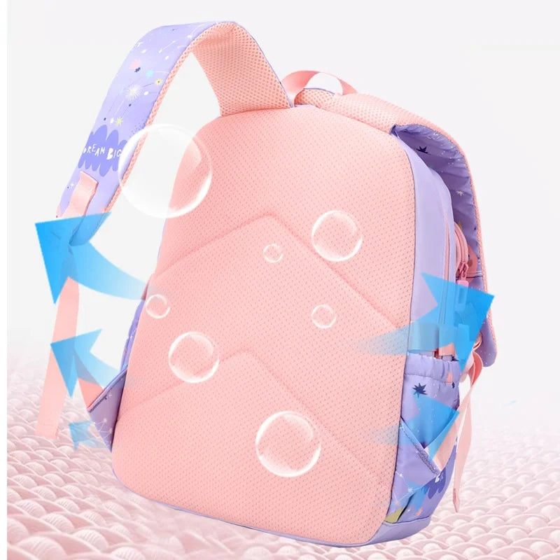 New Fashionable Waterproof Kindergarten Backpack Cute Boy/Girl Design Grade 2 Size Spine Protecting Zipper Closure Polyester
