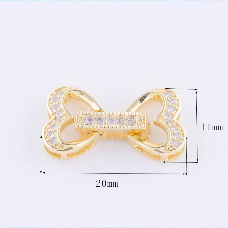 JUYA DIY Handmade Jewelry Findings Cubic Zirconia Fastener Clasps Connectors Accessories For Fashion DIY Jewelry Making Supplies