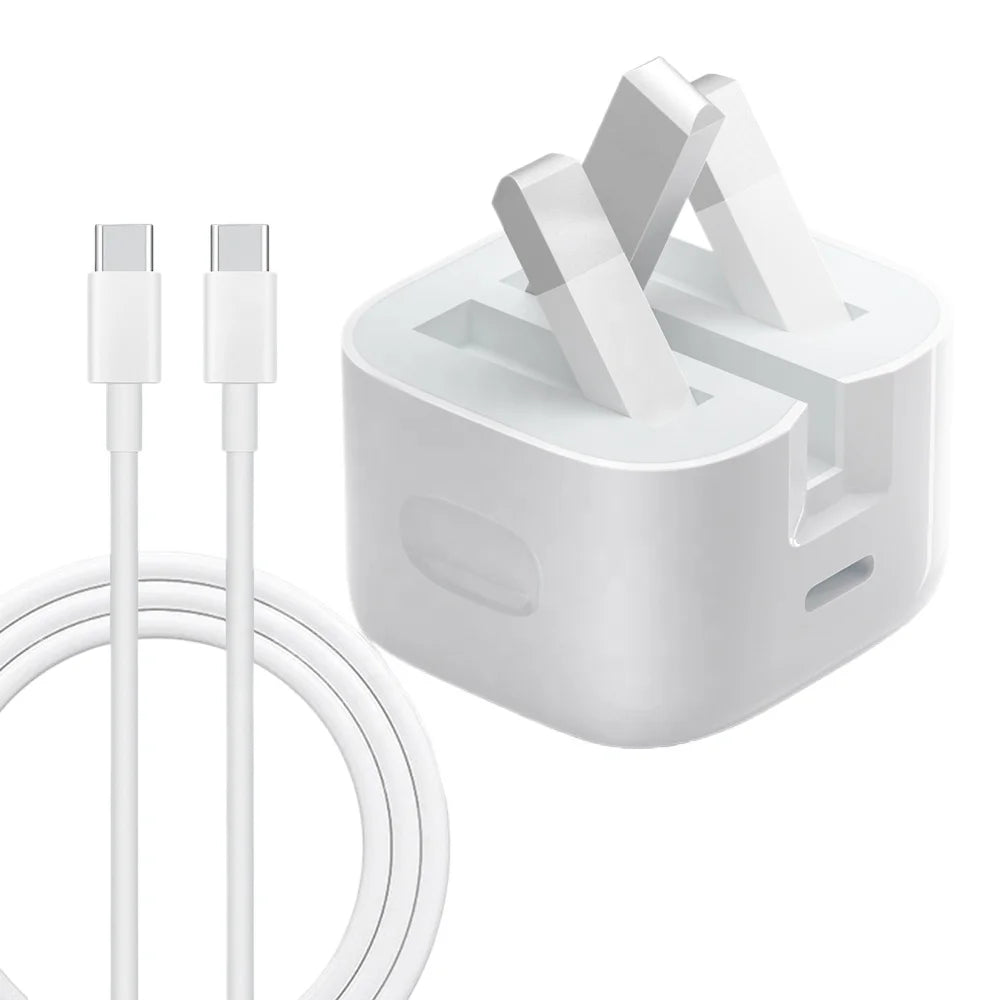 EU US UK AU Plug 20W USB C Fast QC3.0 Wall Charger Block PD Function OTP & OVP Protection for iPhone 15/14/13 Mobile Phone