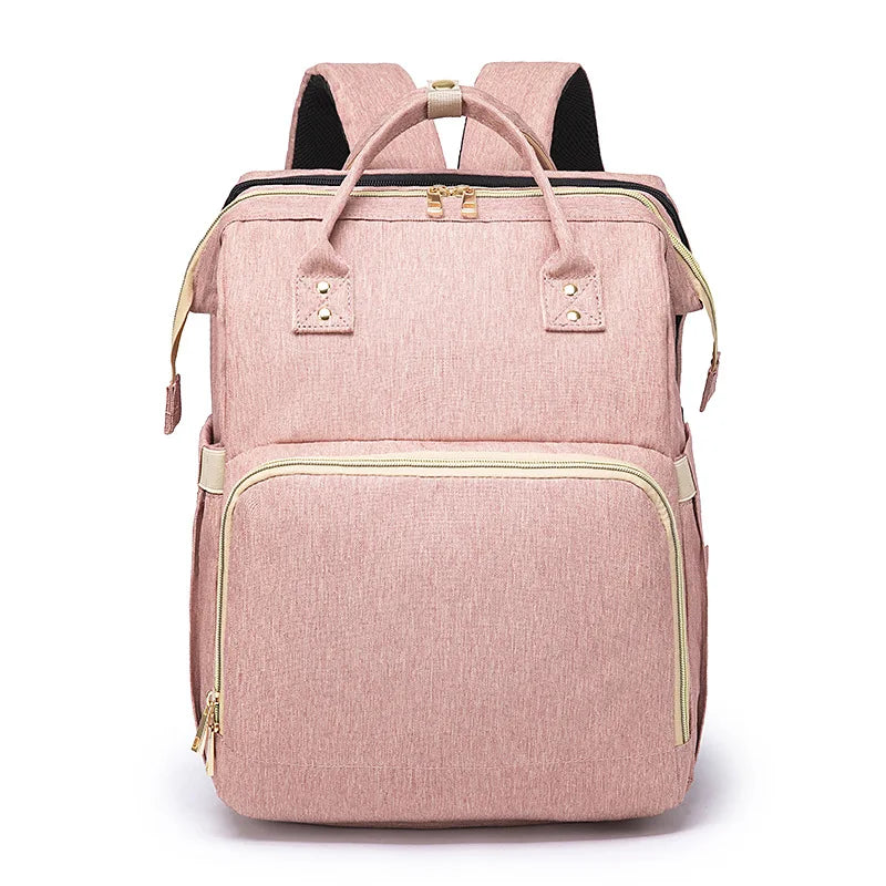 Mummy Maternity Nappy Bag Large Capacity Portable Folding Travel Beds Baby Stuff Mommy Bag Women Outdoor Stroller Backpack