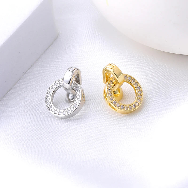 JUYA DIY Handmade Jewelry Findings Cubic Zirconia Fastener Clasps Connectors Accessories For Fashion DIY Jewelry Making Supplies