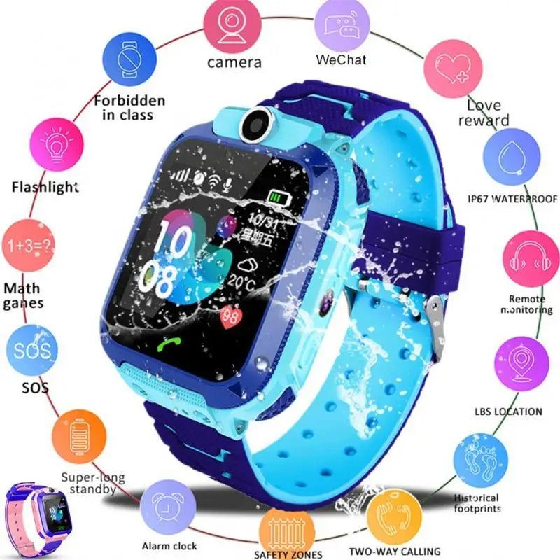 Q12 Children Smart Watch SOS GPS Smartwatch for Kids With Sim Card Photo Waterproof IP67 Kids Gift