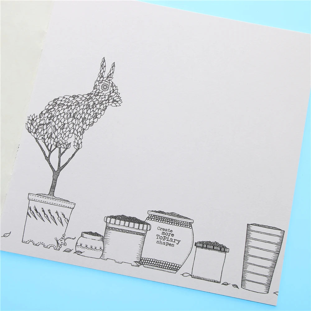 24 Pages Secret Garden English Edition Coloring Book for Children Adult Relieve Stress Kill Time Painting Drawing Book