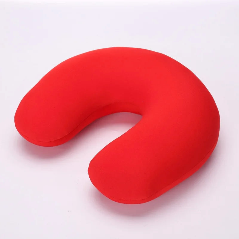 HazyBeauty Soild U Shaped Comfort Microbead Home Travel Car Neck Pillow Cushion Sleep Support Pain Relief Soft Nursing Cushion