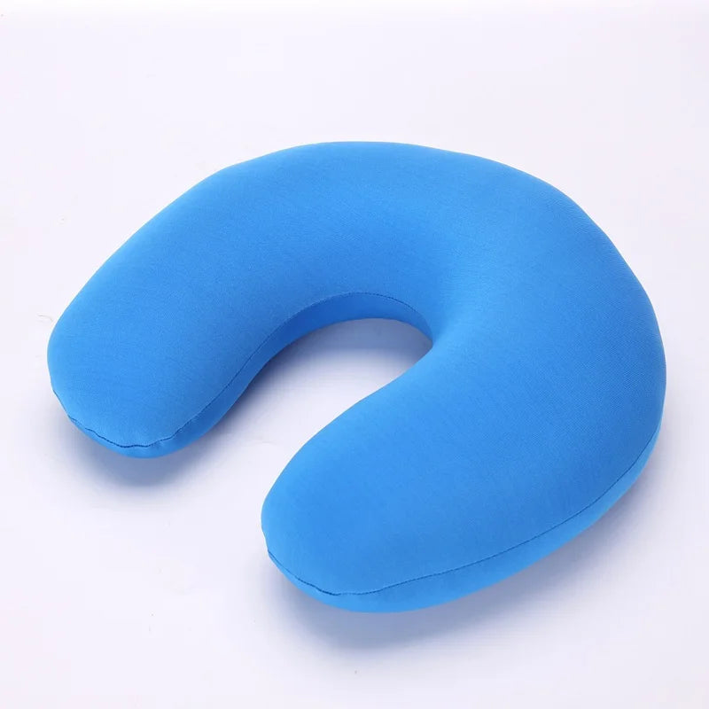 HazyBeauty Soild U Shaped Comfort Microbead Home Travel Car Neck Pillow Cushion Sleep Support Pain Relief Soft Nursing Cushion