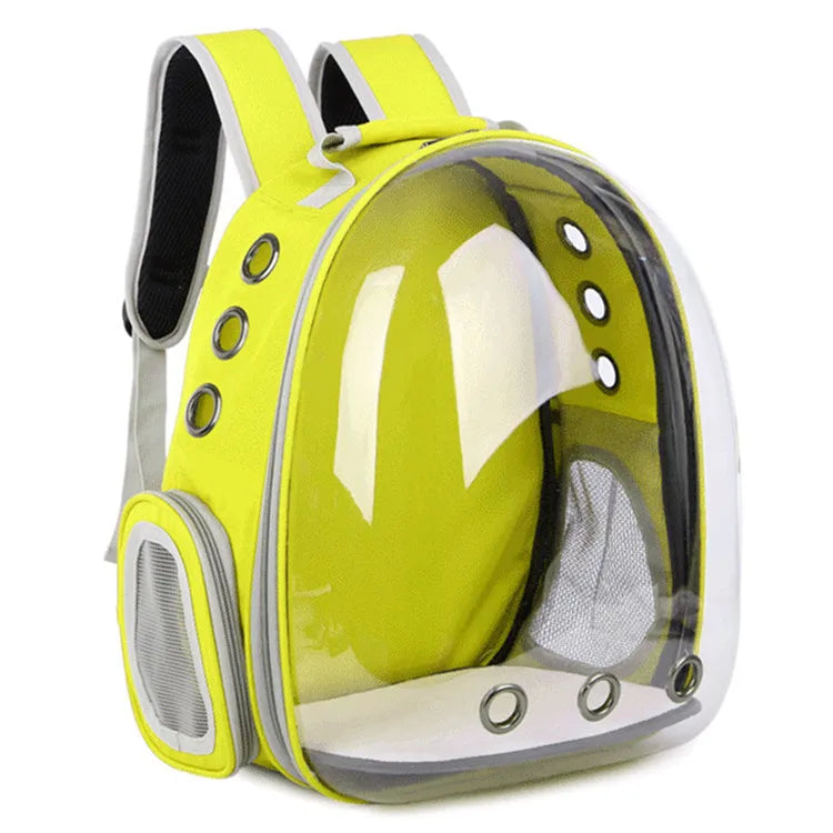 Large Capacity Transparent Outdoor Pet Carrier Bag Portable Cat Dog Tote Backpack Zipper Breathable Sturdy for Travel Transport