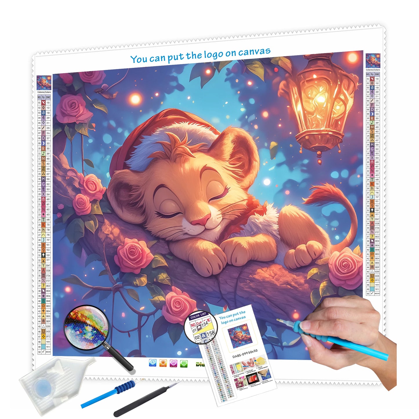 N-2218 Custom DIY Cat Diamond Painting Canvas Print Wholesale 5D Animal Diamond Painting Canvas