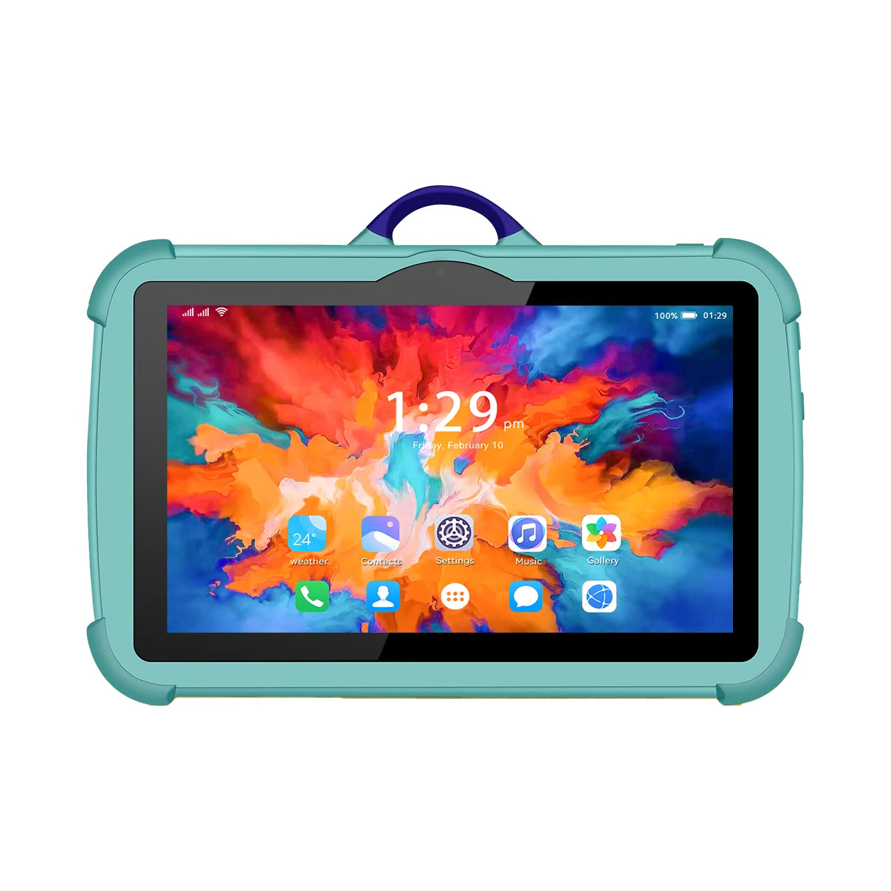 2025 Kids Tablet 7 Inch IPS HD Screen Quad Core Processor 4GB RAM 64GB ROM Toddler Tablet with Protective Case Kids Tablet