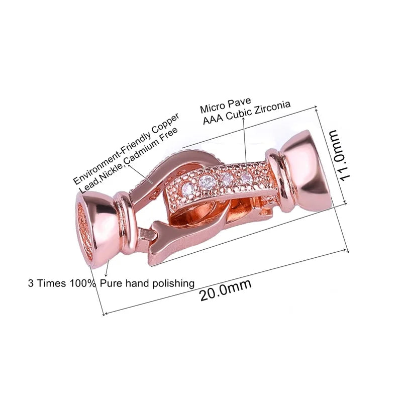 JUYA DIY Handmade Jewelry Findings Cubic Zirconia Fastener Clasps Connectors Accessories For Fashion DIY Jewelry Making Supplies