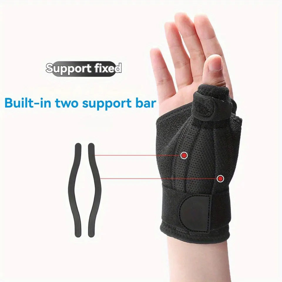 JK050 Comfortable Nylon Neoprene Thumb Wrist Brace Reversible Splint for Left Right Hand Adjustable Support Stabilizer Soft