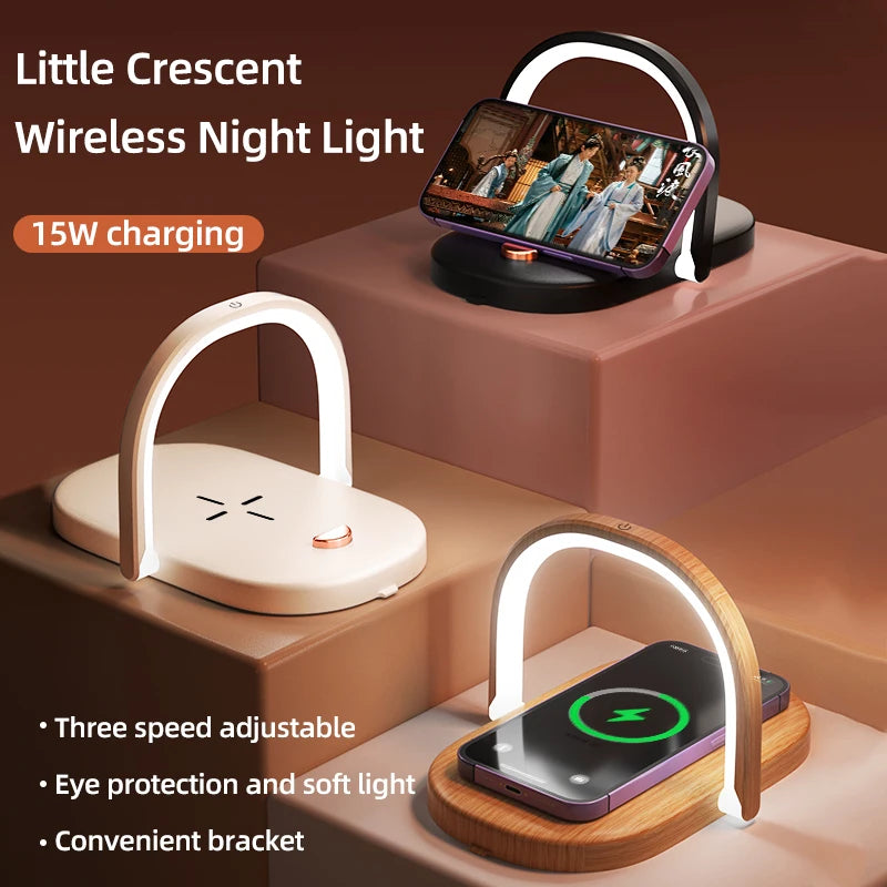 Mart Wireless Charger Table Lamps LED Night Light Bedside Desk Lamp 2024 Dropshipping Products Portable
