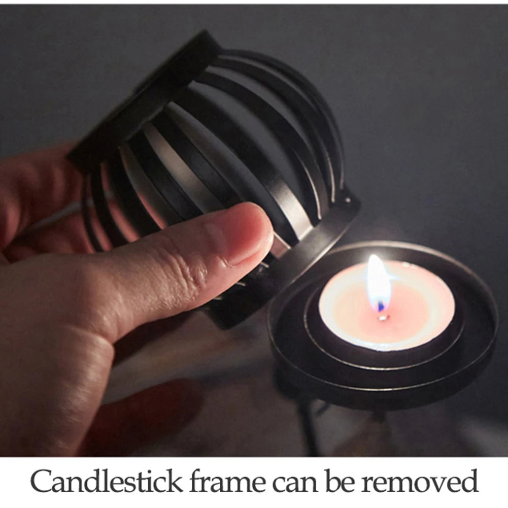 New 1Pc Creative Beautiful Nordic Candlestick Abstract Iron Men Design Candle Holder Home Bar Restaurant Decor