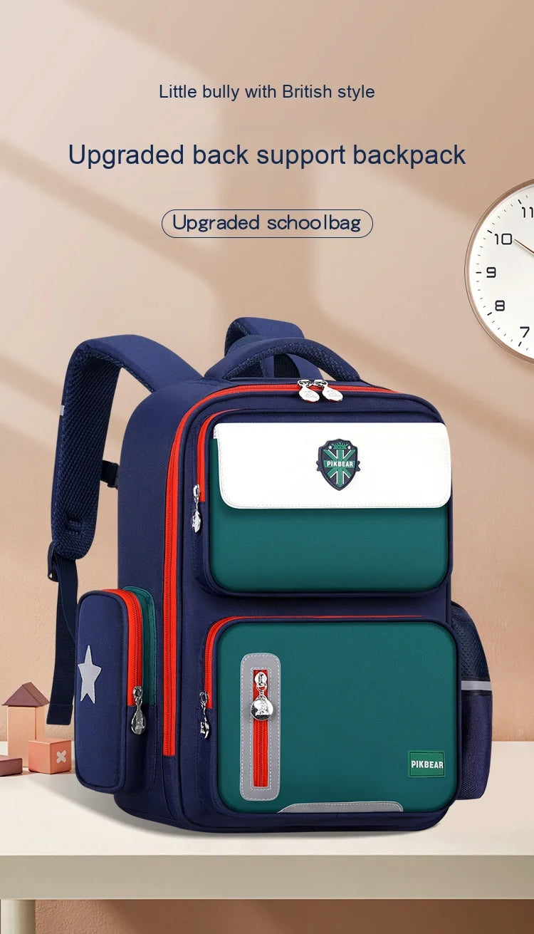Shaodong's Lightweight Burden-Reducing Kidsren's Backpacks Large Capacity Multi-Flap Pocket Pants Primary School Students Grades