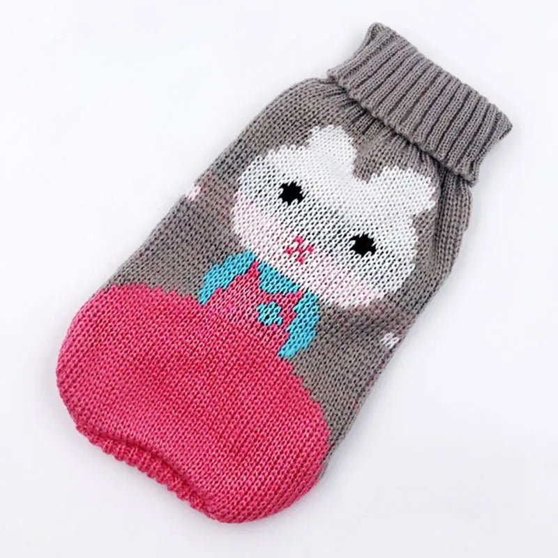 Christmas Cartoon Dog Clothes Warm Cat Sweater For Small Dogs Sweater Pet Clothing Coat Knitting Crochet Cloth Jersey Perro 30S1