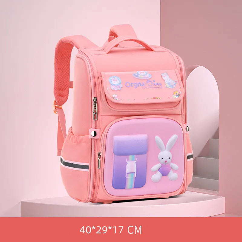 2023 Fashion Cartoon Student Mochila Escolar 1-6 Grade Spine Care Shoulder Bag High Quality School Bags