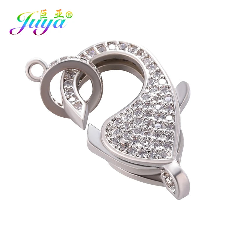 Juya 18K Real Gold Plated Accessories DIY Needlework Beads Pearls Jewelry Making Fastener Closures Lobster Lock Clasps Supplies