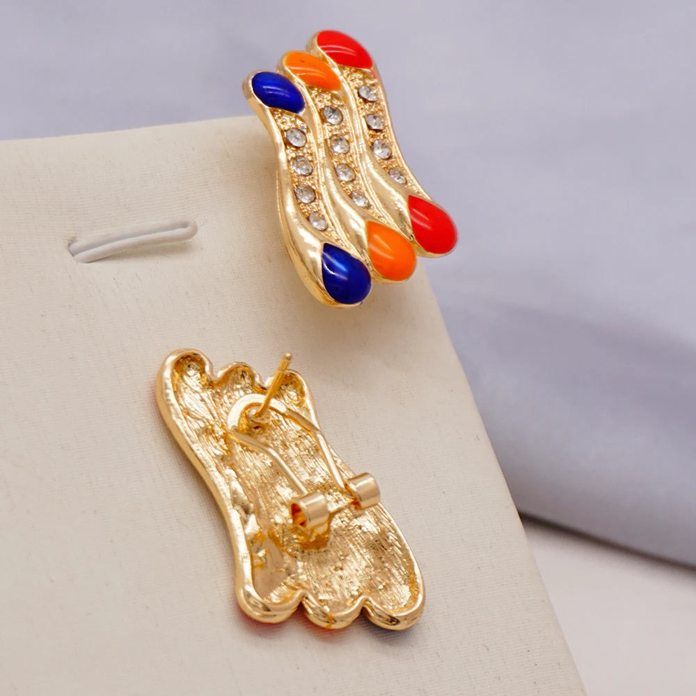2023 Fine Jewelry Sets For Women Dubai Bridal Wedding Gifts Necklace Bracelet Earrings Ring Jewellery Set African Bead jewelry