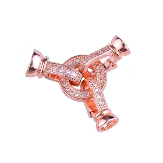 JUYA DIY Handmade Jewelry Findings Cubic Zirconia Fastener Clasps Connectors Accessories For Fashion DIY Jewelry Making Supplies