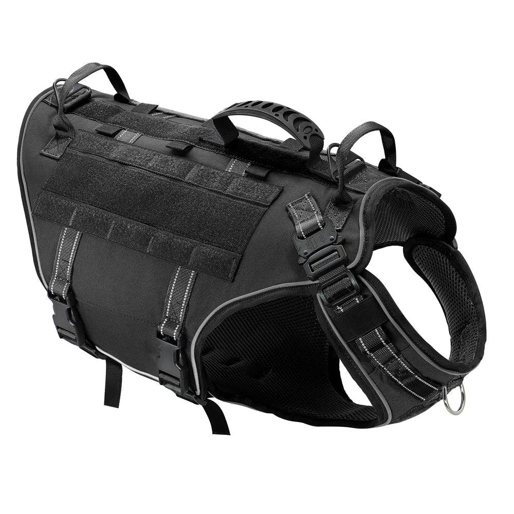 Tactical Dog Harness No Pull Adjustable Military Pet Training Harness Molle Vest With Handle For Medium Large Dogs Outdoor Hike