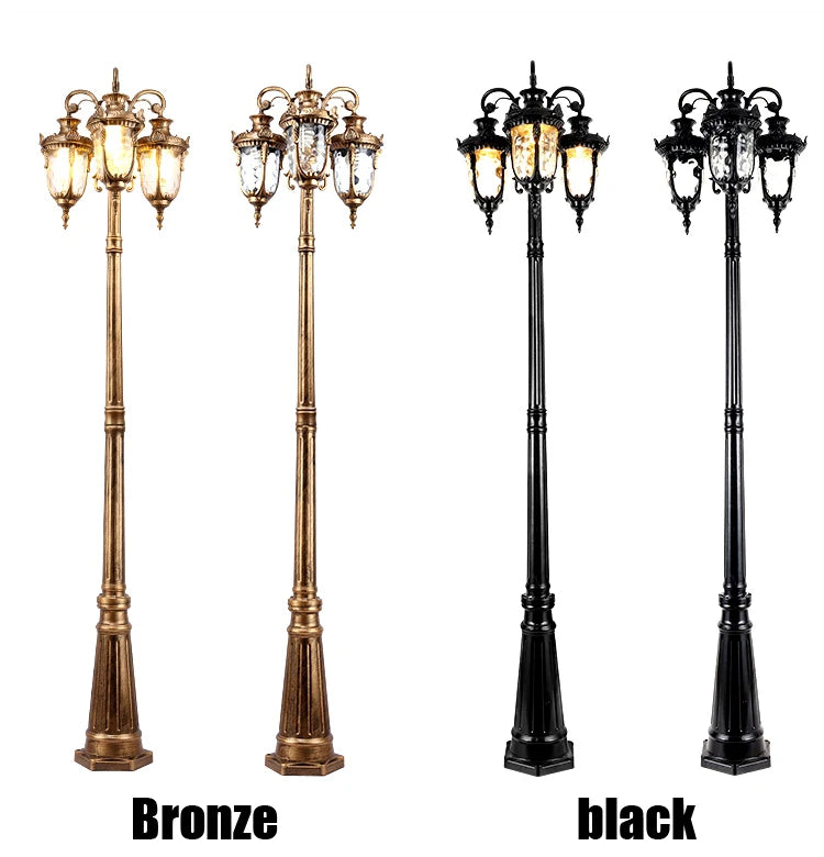 (H≈2.3M)Garden Lights Street Lights Lawn Flowers Park Lights Waterproof Outdoor Villa High Pole Lights Landscape