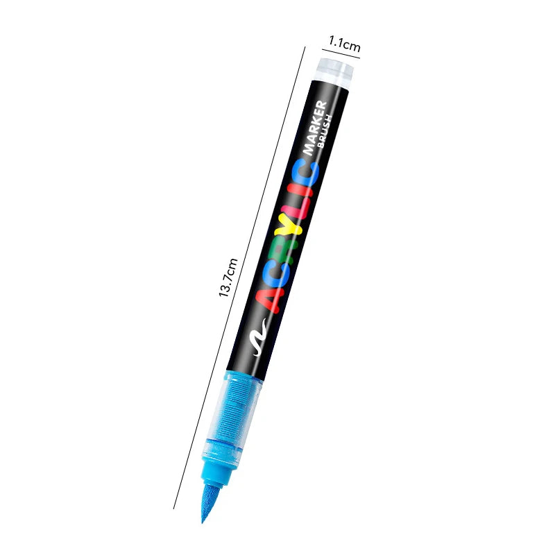 One direct liquid acrylic marker paint brush pen painting stone ceramic glass wood canvas making drawing graffiti coloring pen