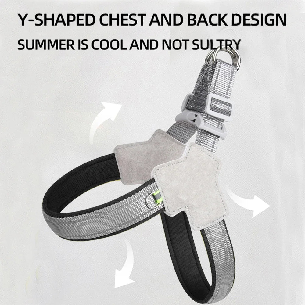 No-Pull Dog Harness Vest for Small Medium Dogs Cats Hiking Breathable Adjustable Chest Strap Bulldog Chihuahua Pet Accessories