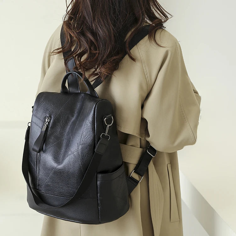 Women's fashionable backpack, shoulder bag, travel multifunctional bag, handbag, handbag, suitable for different scenarios