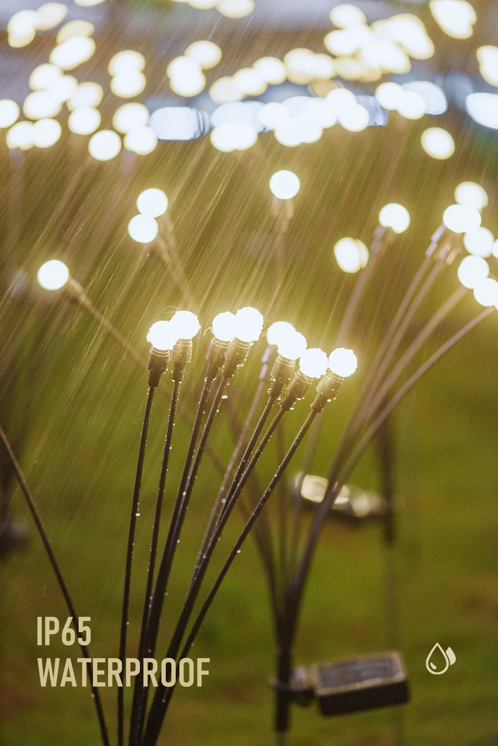 LED solar lawn lamp firefly lamp courtyard garden lawn camping decorative lamp waterproof wind-mounted lamp
