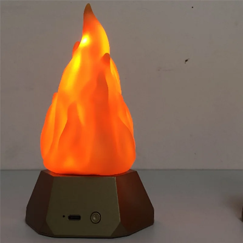 A02M-2Pc LED Simulation Flame Lamp Set For Outdoor Camping And Garden Landscape, Dining Table Decorative Lighting