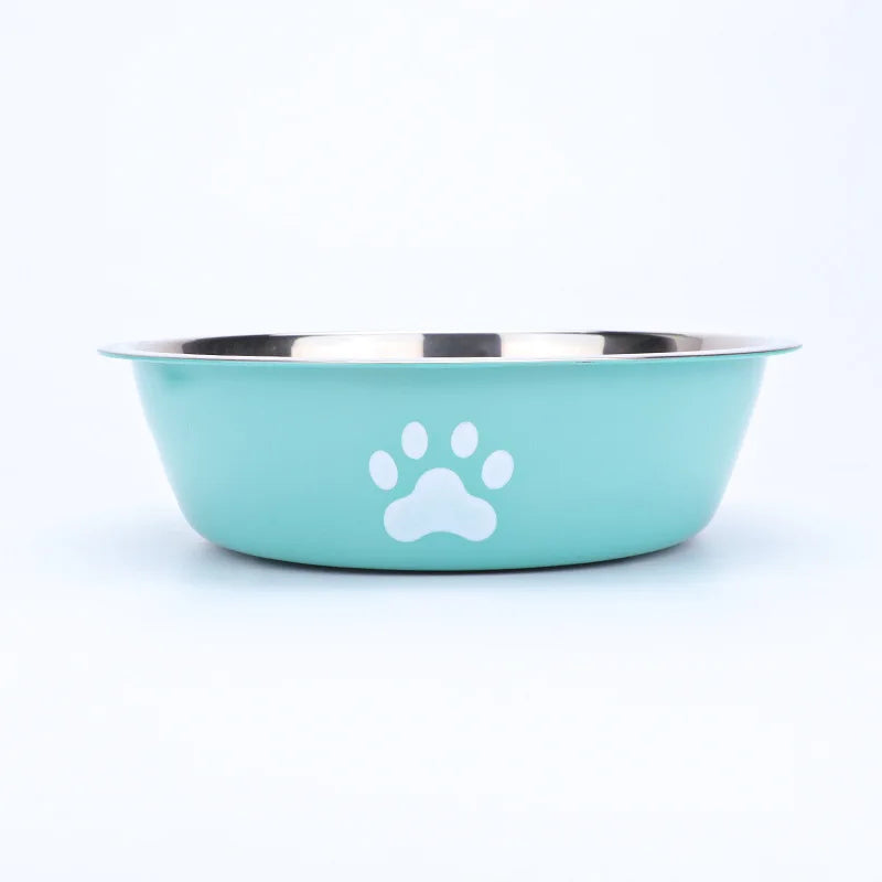 Dog bowl new pet bowl large capacity dog food bowl stainless steel anti-overturning household dog bowl pet supplies