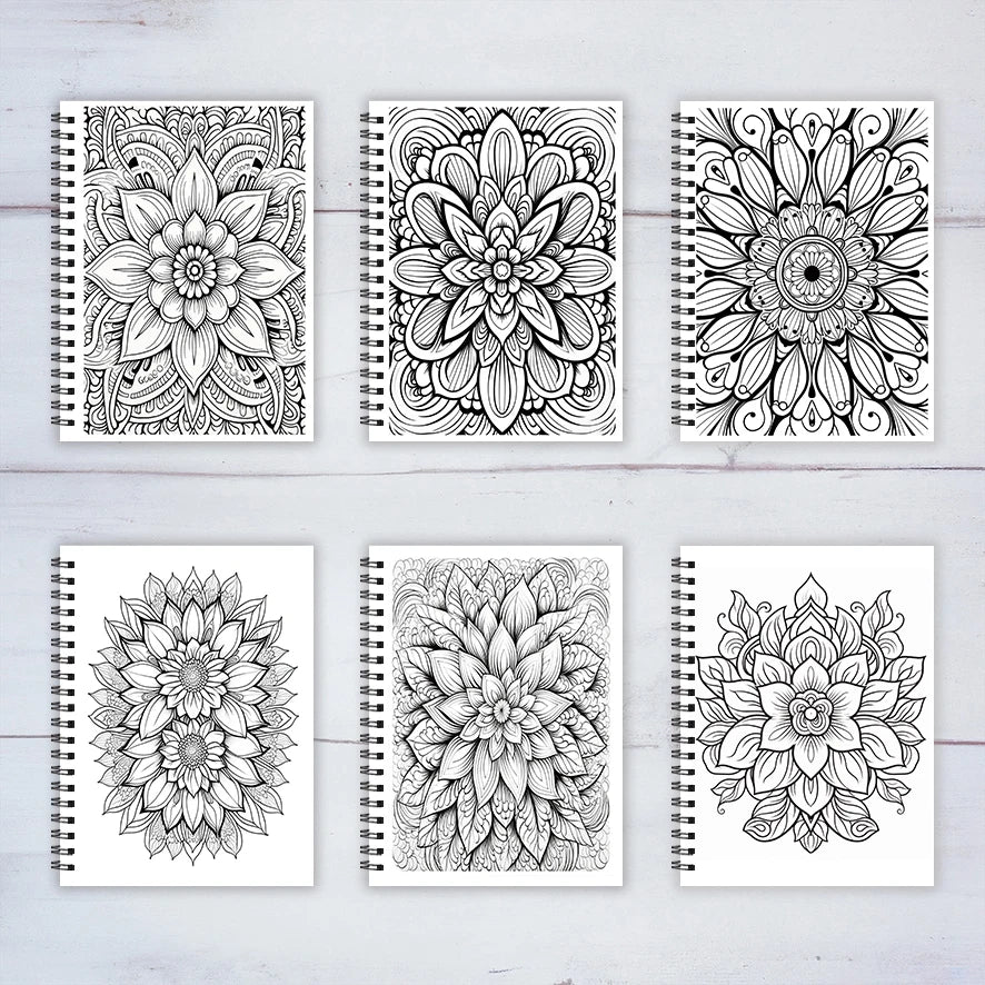 Mandala Adult Coloring Book - 8.3x11.2 inches Stress relief coloring book 22 pages of art therapy illustrations to relieve anxie