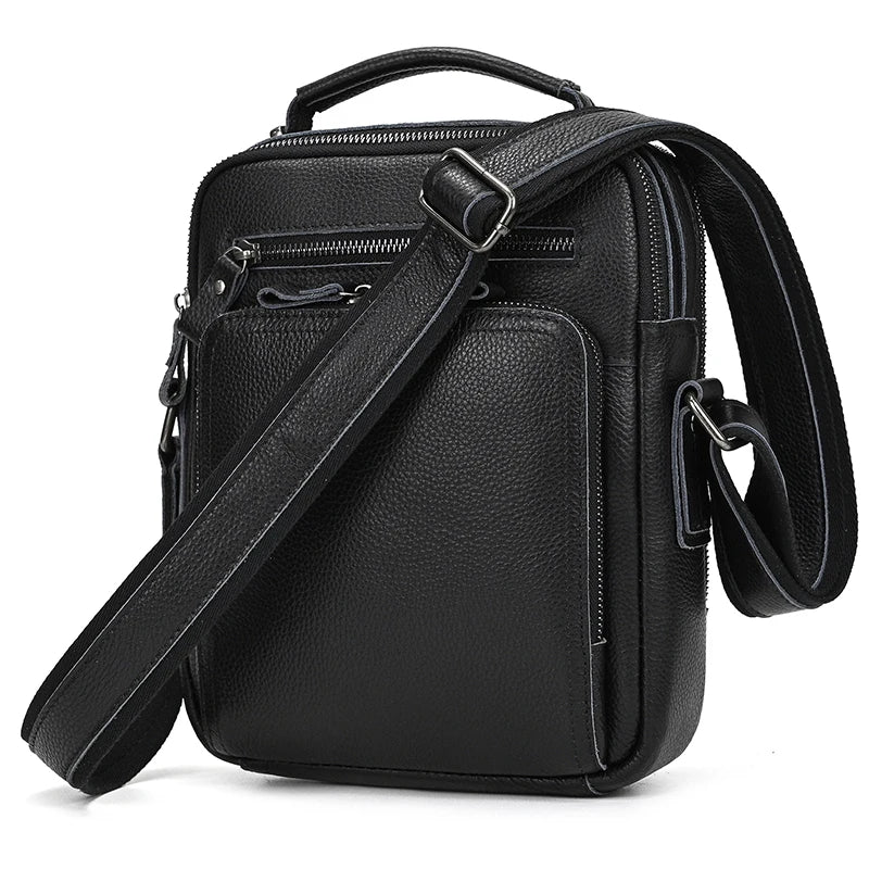 Newsbirds Leather Shoulder Bag Vintage Style Crossbody Bag Books School Bag Of Men Male Daily Messenger Bag Crazy Horse Skin