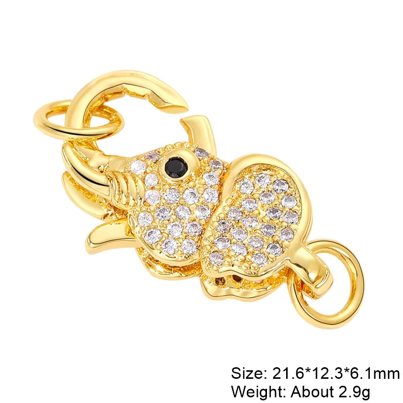 Juya 18K Real Gold Plated Accessories DIY Needlework Beads Pearls Jewelry Making Fastener Closures Lobster Lock Clasps Supplies