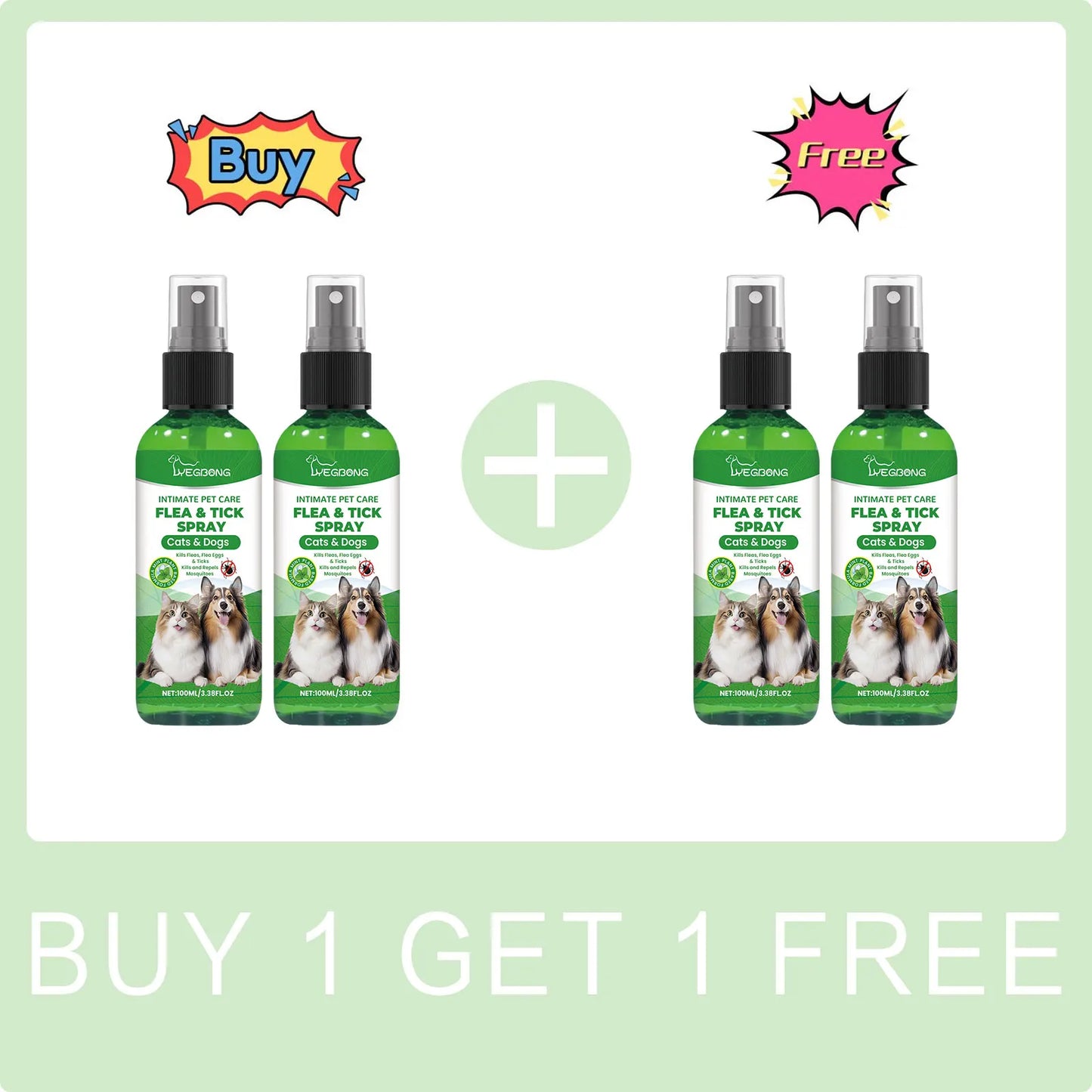 Mite Removal Spray Cats Dogs Flea Killer Itching Relief Remove Ticks Cat Allergy Treatments Anti Lice Insect Pet Skin Care Spray