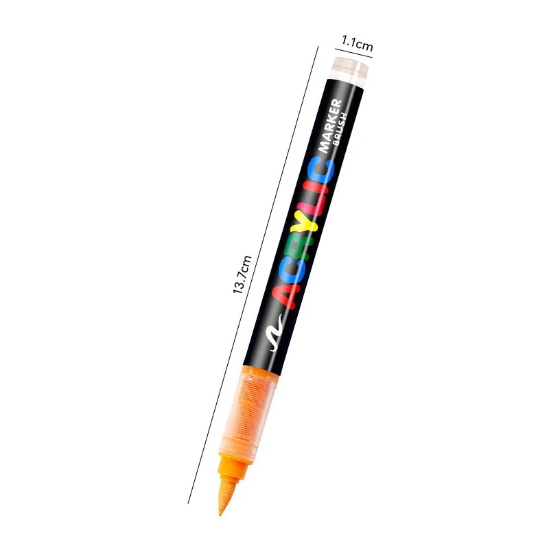 One direct liquid acrylic marker paint brush pen painting stone ceramic glass wood canvas making drawing graffiti coloring pen