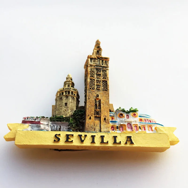 Europe Spain 3D Refrigerator Magnet Tourist Souvenirs Stickers,Home & Kitchen Decoration Fridge Magnet Message Sticker