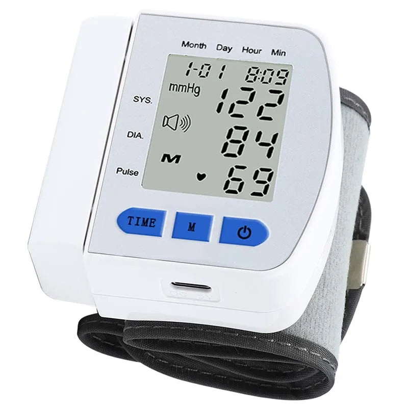Digital Wrist Blood Pressure Monitor Medical Upper Arm Sphygmomanometer Automatic Tonometer Tensiometro Blood Pressure Meter